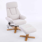 Modern Heated Massage 360° Swivel Recliner Accent Chair with Ottoman, Ergonomic product image