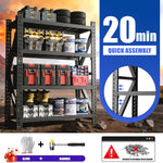 Heavy Duty Metal Adjustable Garage Shelving Unit, 4000lb Capacity Industrial Storage Rack for workshop, garage, storage, or utility use