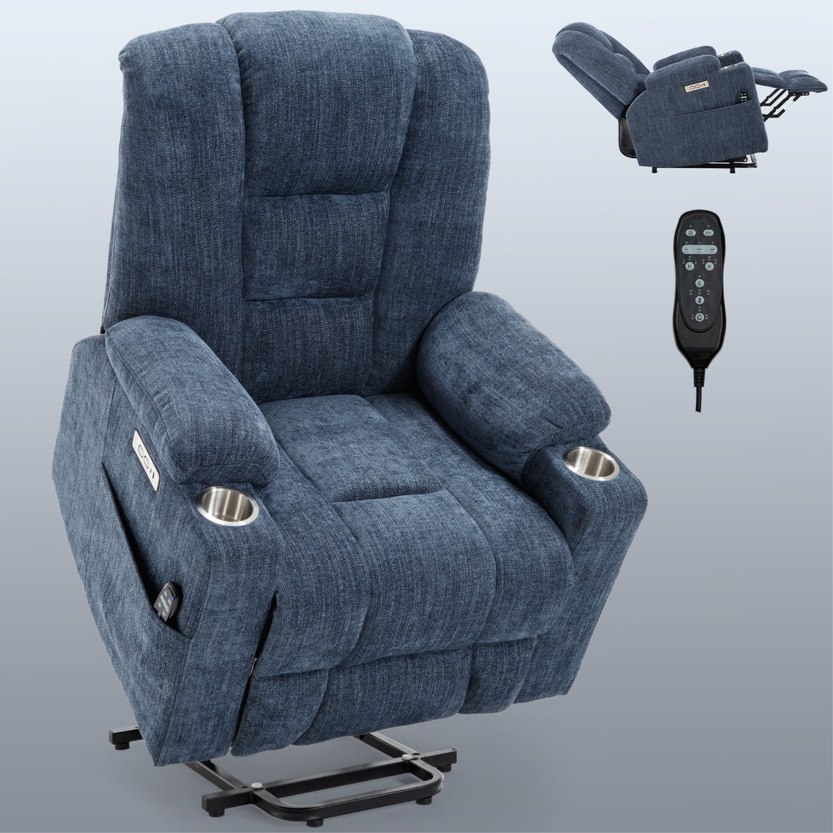 Large Dual-Motor Power Lift Heat & Massage Recliner detail image 74