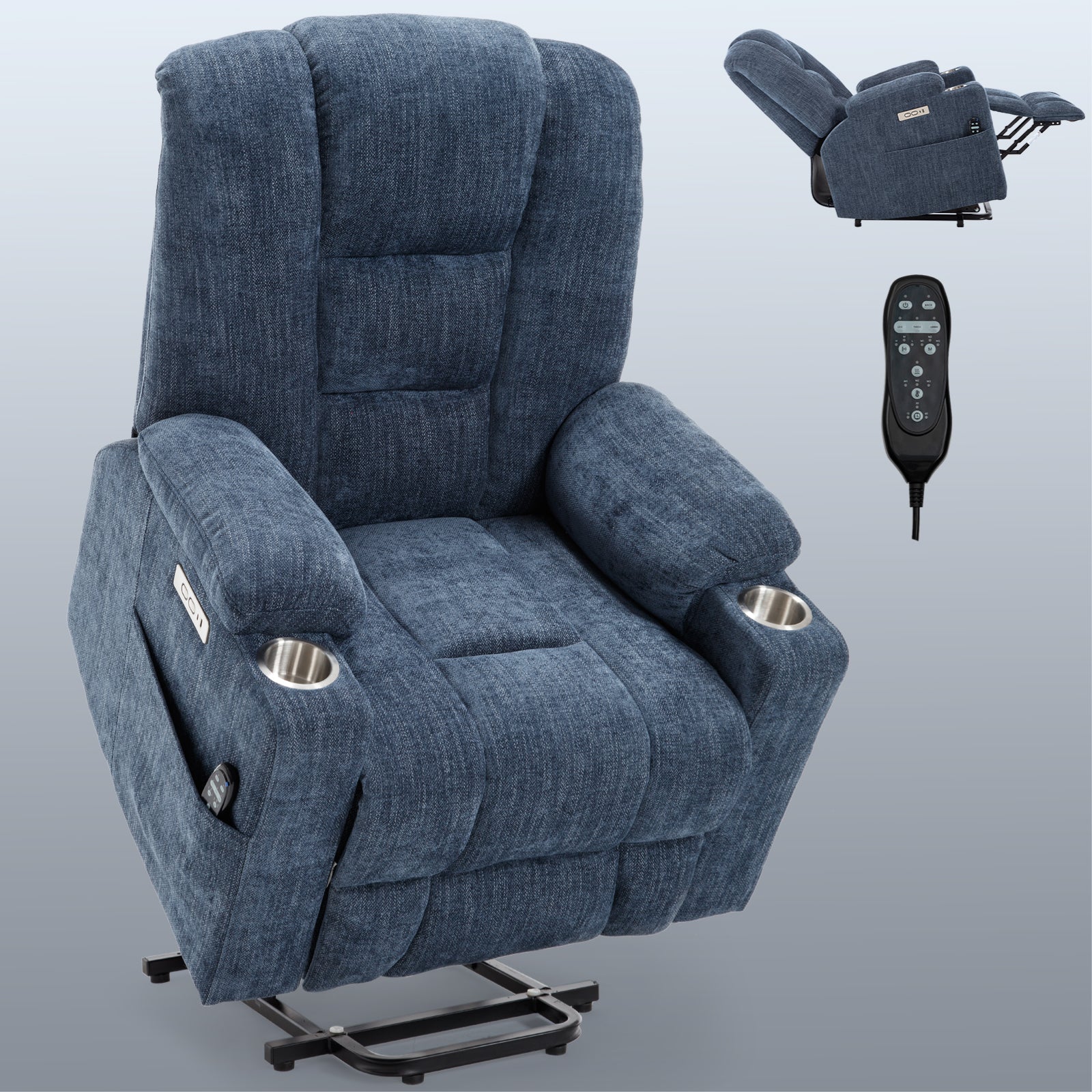 Large Dual-Motor Power Lift Heat & Massage Recliner detail image 74
