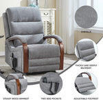 Power Chenille Lift Recliner Chair Dual Motor Infinite Position Up to 350 Pounds detail image 46