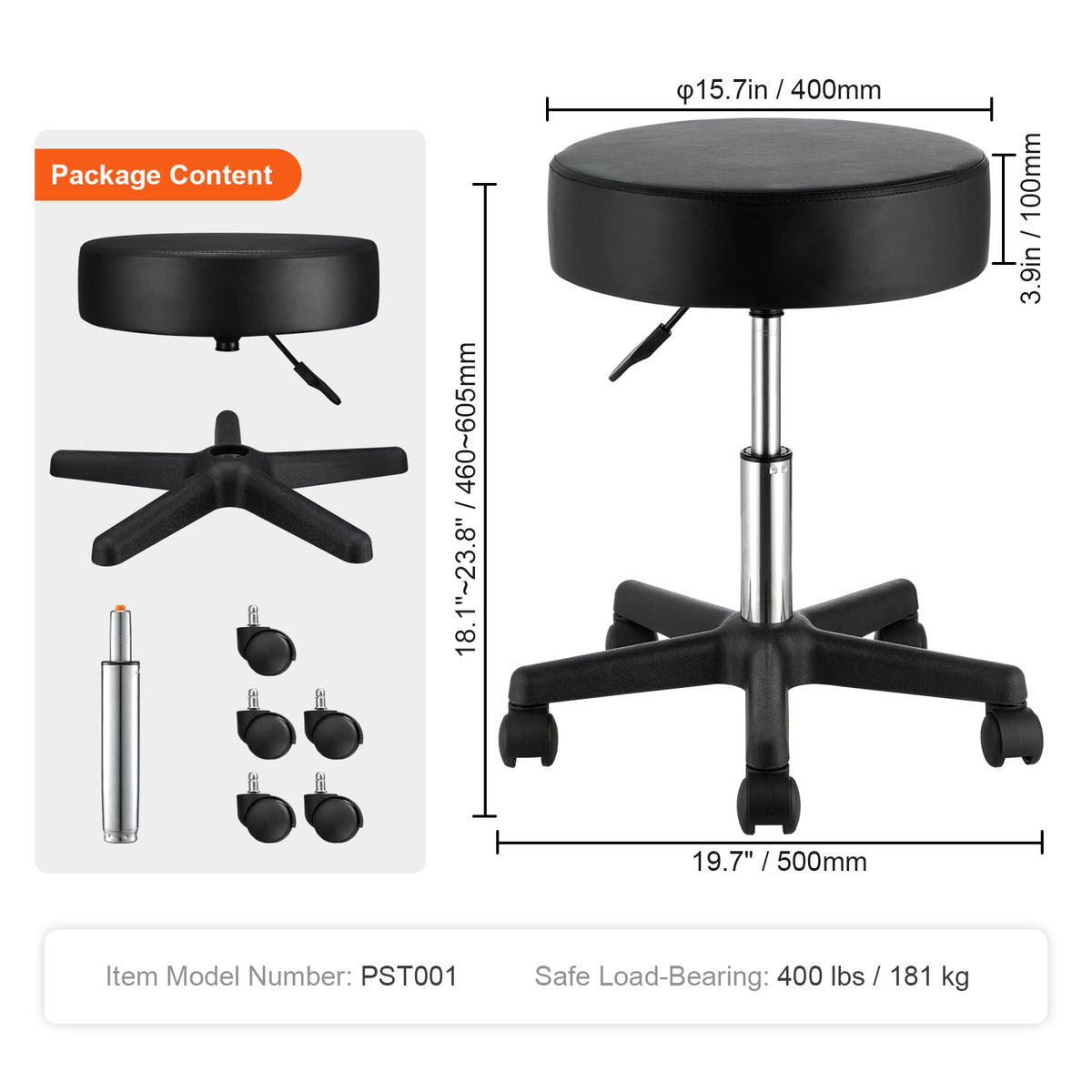 VEVOR Rolling Work Stool with Wheels product image