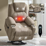 Dual-Motor Leather-Air Power Lift Recliner detail image 3