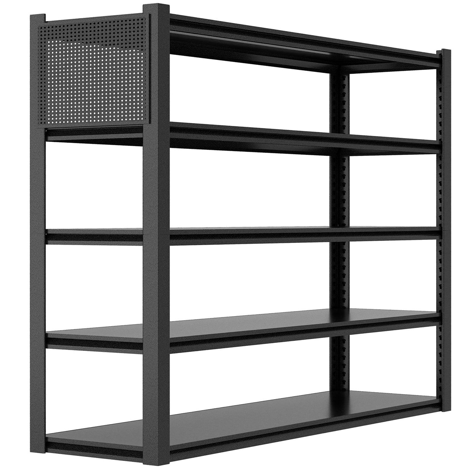 Heavy-Duty Adjustable Garage Shelving with Pegboard for workshop, garage, storage, or utility use