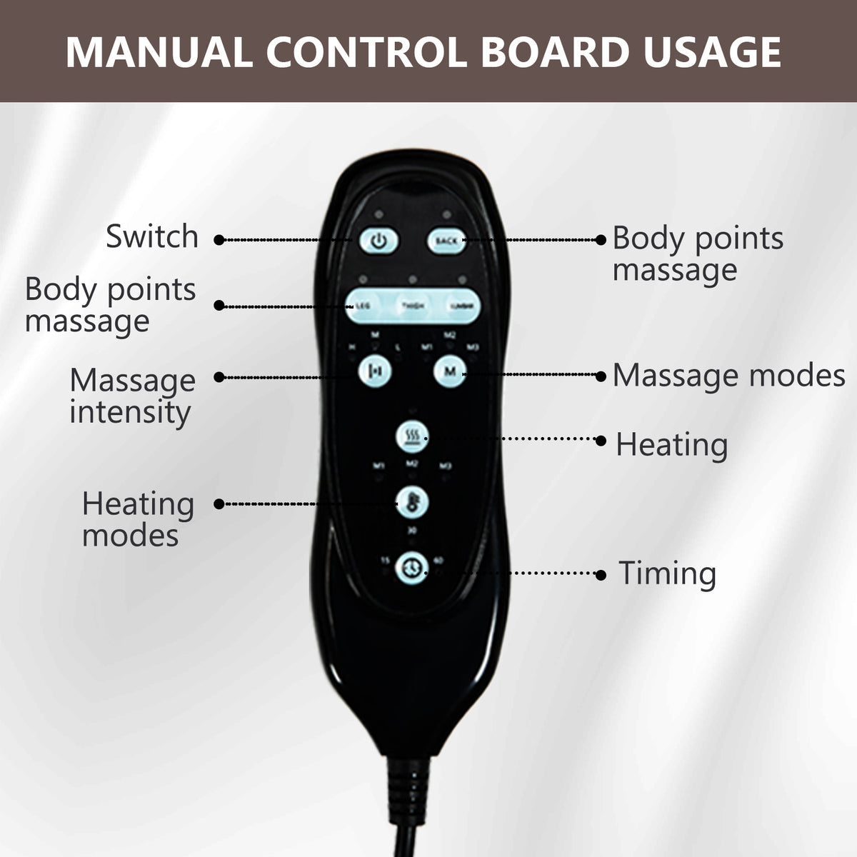 Chenille Single-Motor Power Lift Recliner with Massage & Heat detail image 25