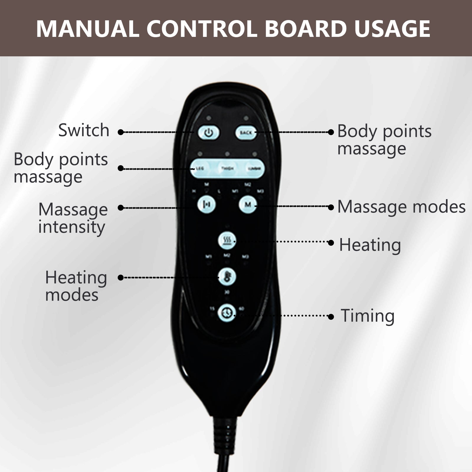 Chenille Single-Motor Power Lift Recliner with Massage & Heat detail image 25