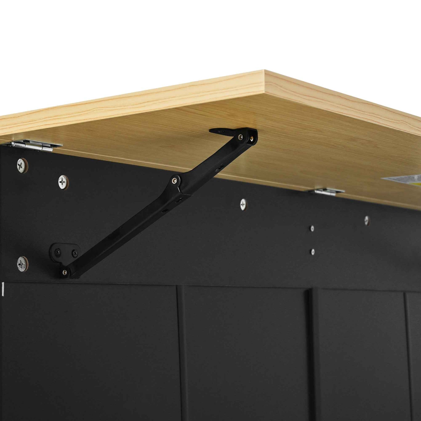 Farmhouse Kitchen Island with Drop Leaf, Power Outlet & 2 Seats product view 54