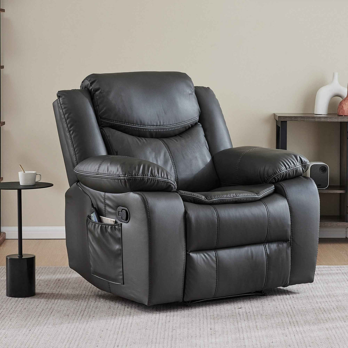 Air Leather Recliner Chair with Vibration and Heating detail image 8