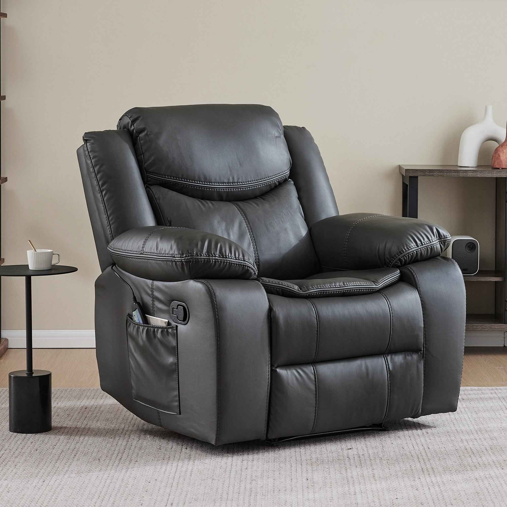 Air Leather Recliner Chair with Vibration and Heating detail image 8