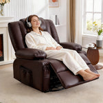 Rocker Recliner Chair with Massage and Heat for Adults, 360°Swivel detail image 6
