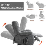 Dual-Motor Lift Recliner with Heat & Massage, 350 lb Capacity detail image 43
