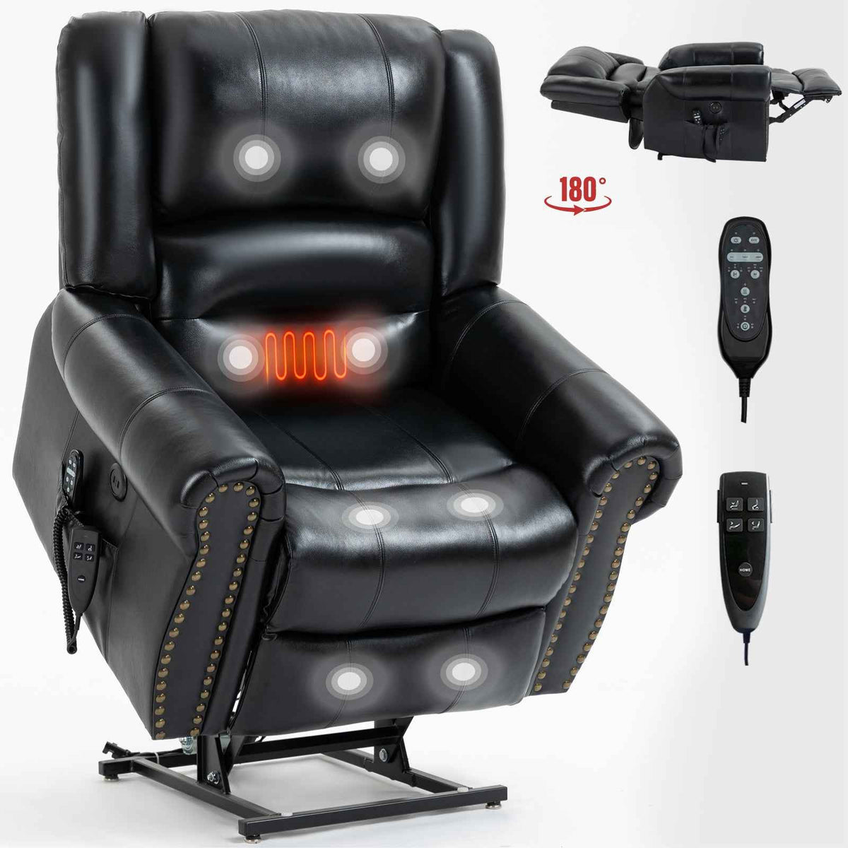 Dual-Motor Power Lift Heat & Massage Recliner detail image 21