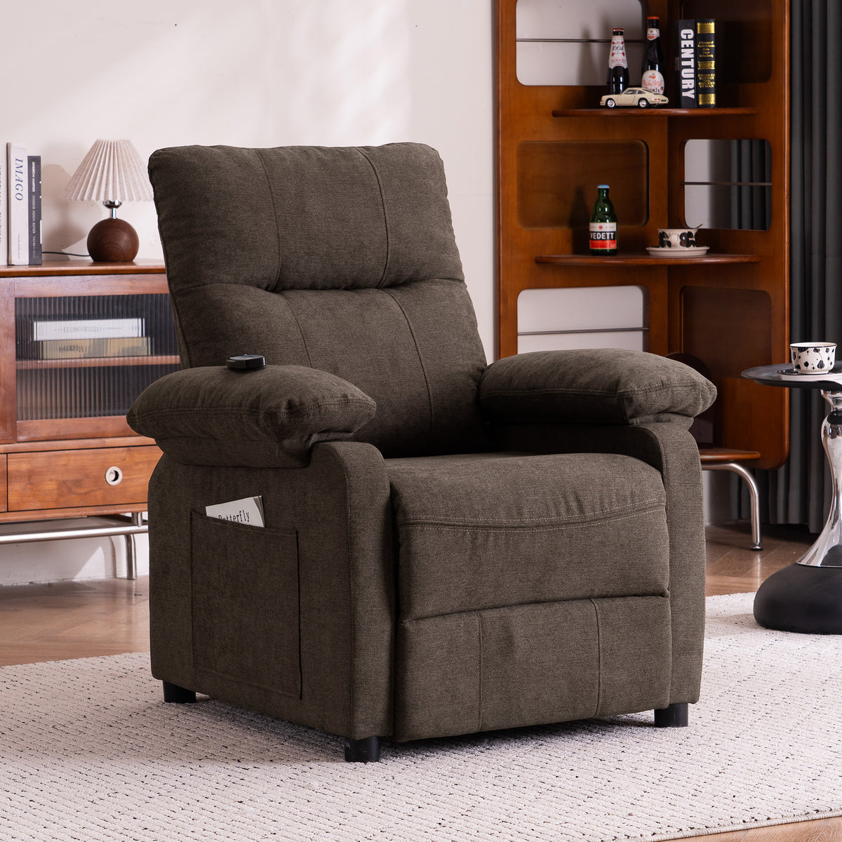 Chenille Massage Recliner with Heat & Remote Control detail image 22