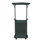 Techni Mobili Sit-to-Stand Laptop Cart with Storage mobile laptop workstation