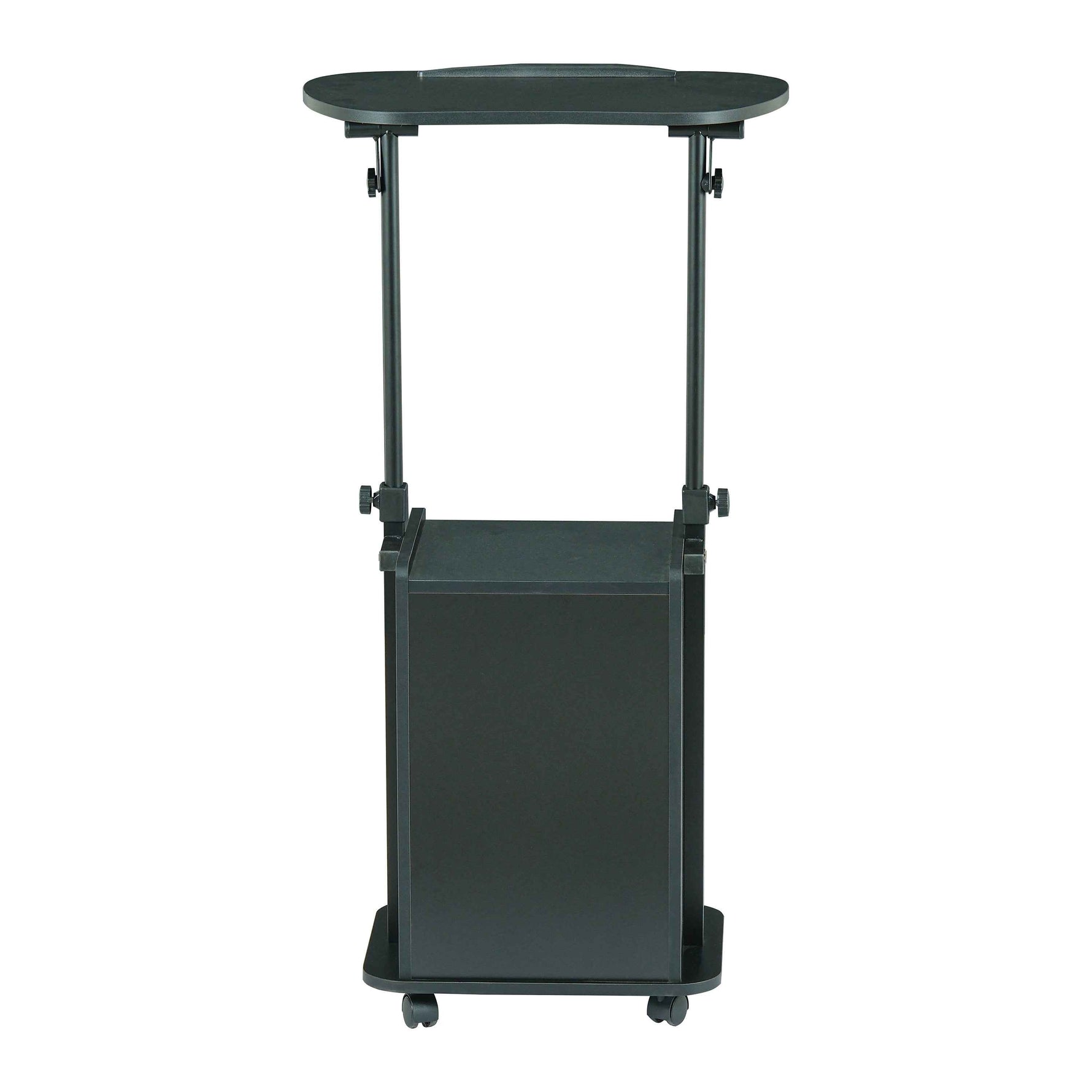 Techni Mobili Sit-to-Stand Laptop Cart with Storage mobile laptop workstation