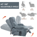 Chenille Dual-Motor Power Lift Recliner, 350 lb Capacity detail image 63