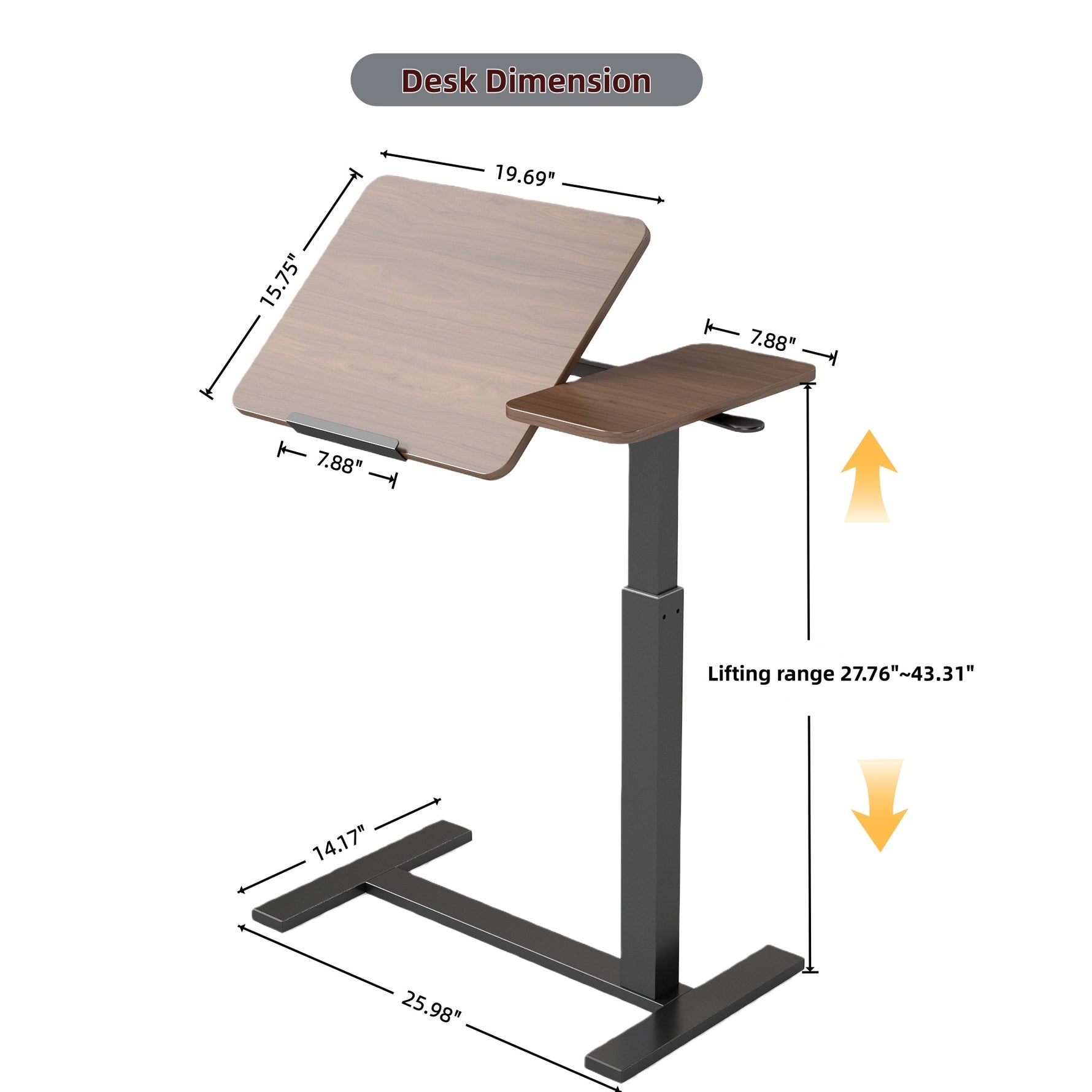 Mobile Adjustable Overbed Laptop Desk mobile laptop workstation