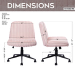 Techni Sport pink criss cross office chair with wide padded seat and rolling base