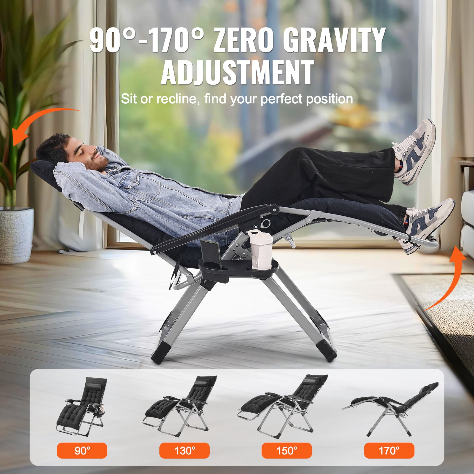 VEVOR Indoor/Outdoor Zero Gravity Recliner detail image 10