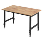 VEVOR Adjustable Height Hardwood Workbench with Power Outlets - workbench for daily comfort and function