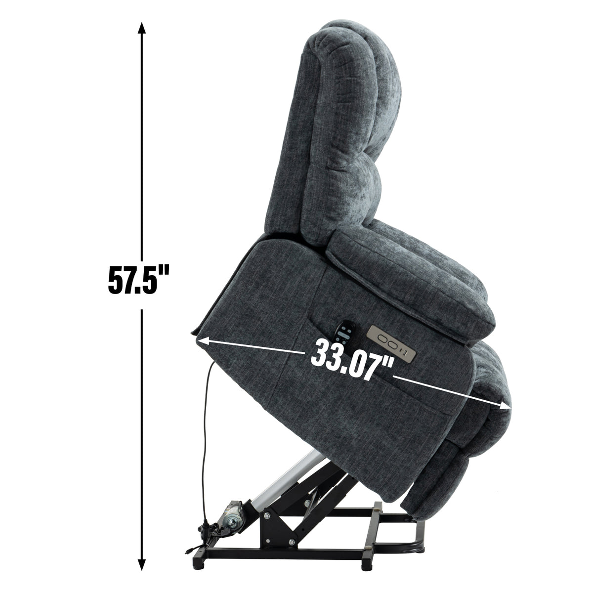 Chenille Power Lift Recliner detail image 34