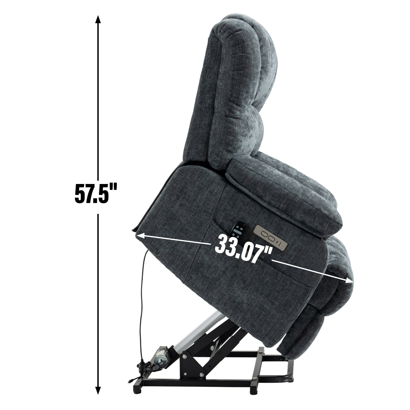 Chenille Power Lift Recliner detail image 34
