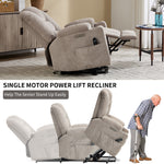 Large Dual-Motor Power Lift Heat & Massage Recliner detail image 46
