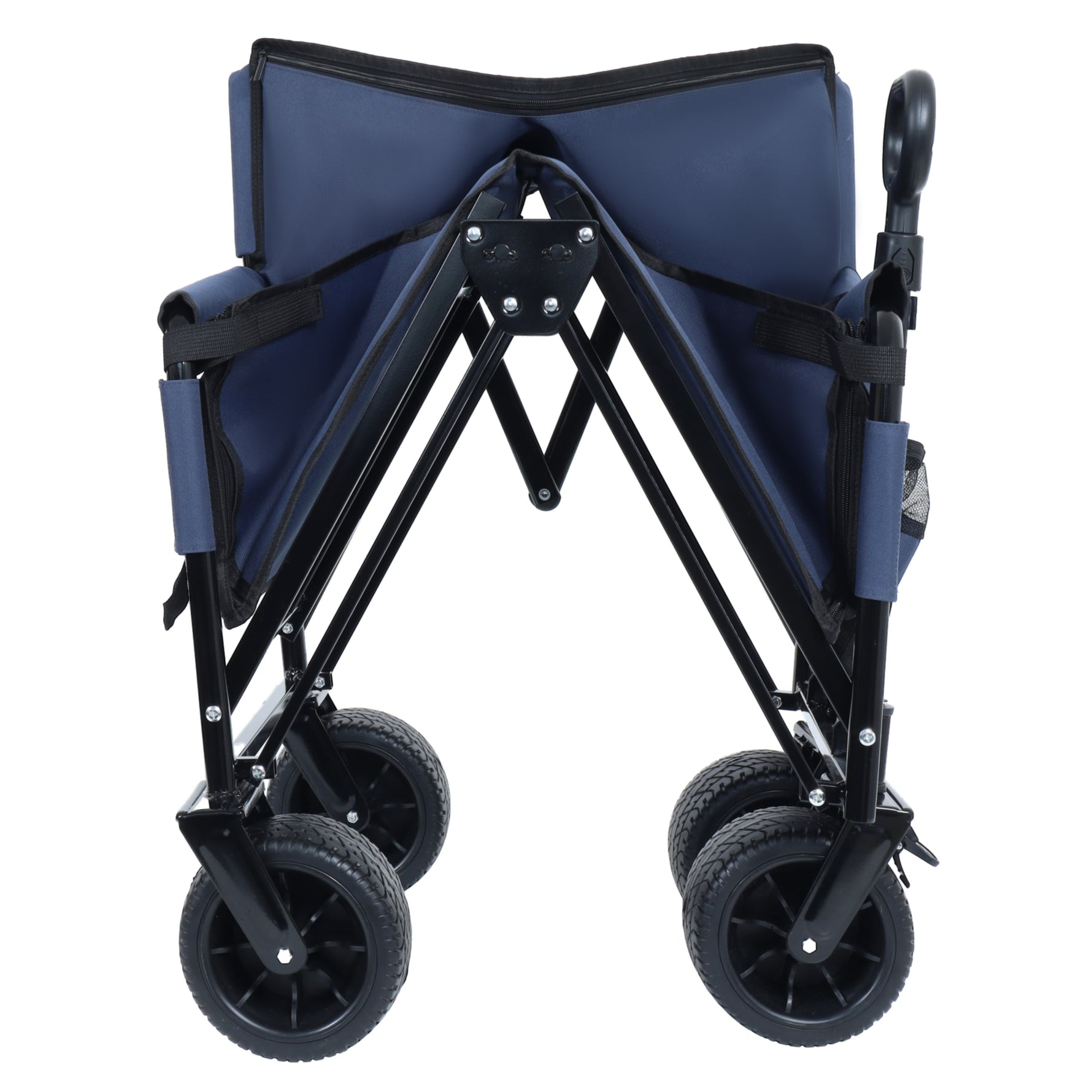 3-in-1 Folding Wagon Cart with Bench Seat & Storage for workshop, garage, storage, or utility use
