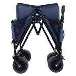 3-in-1 Folding Wagon Cart with Bench Seat & Storage for workshop, garage, storage, or utility use