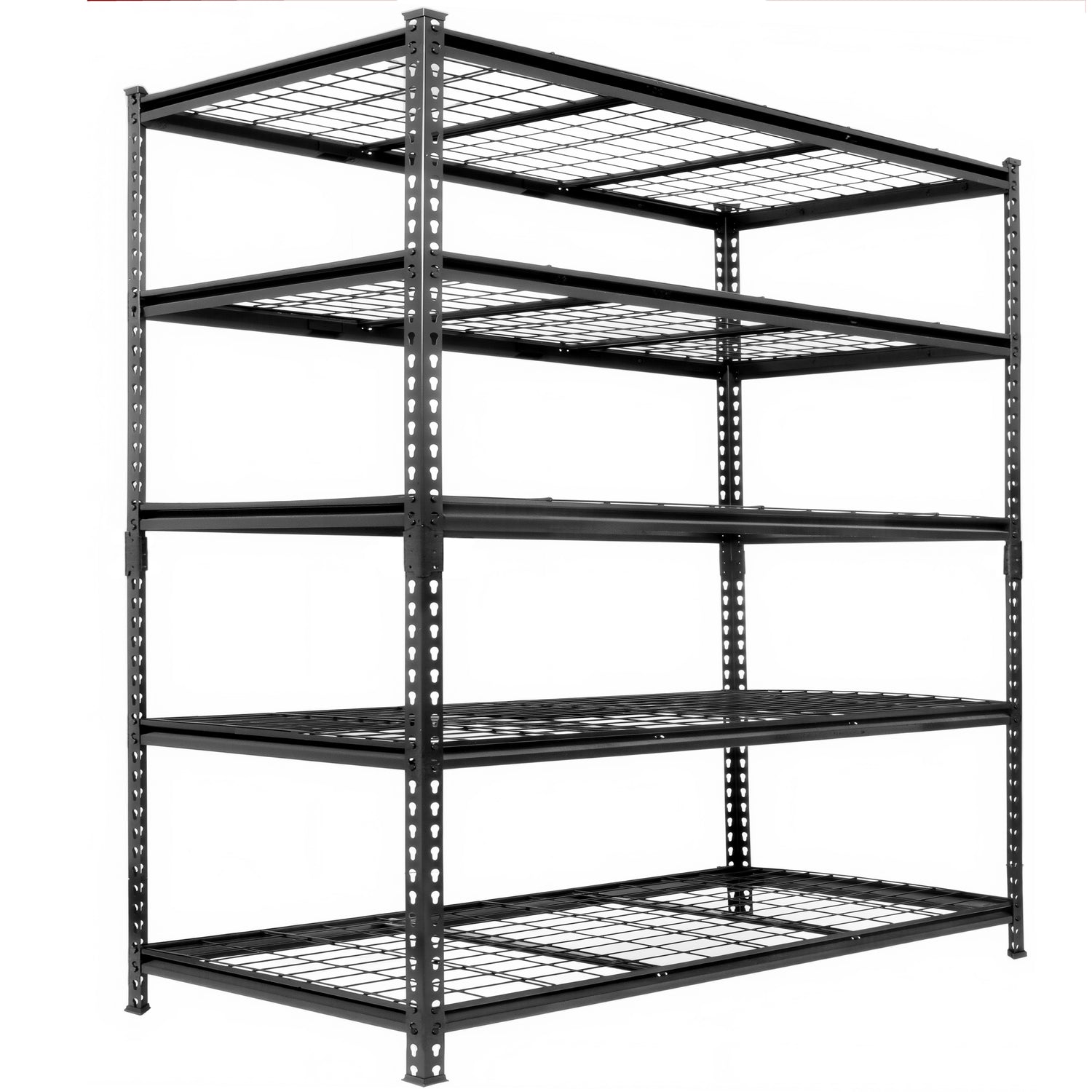 5-Tier Heavy-Duty Adjustable Metal Shelving Unit, 48" W x 24" D x 72" H for workshop, garage, storage, or utility use