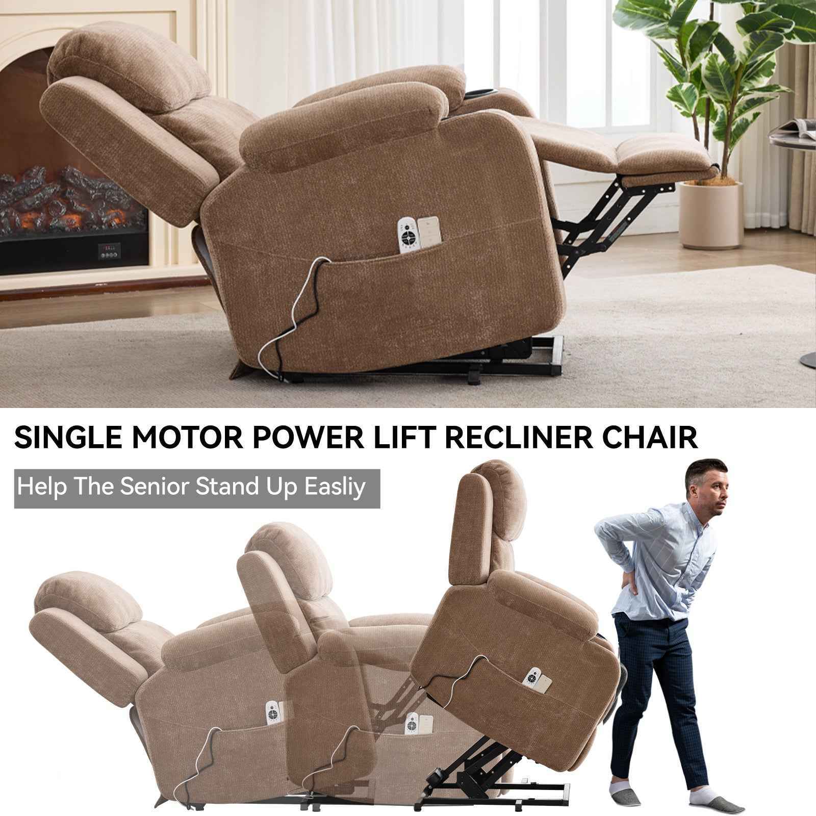 Dual-Motor Leather-Air Power Lift Recliner detail image 98