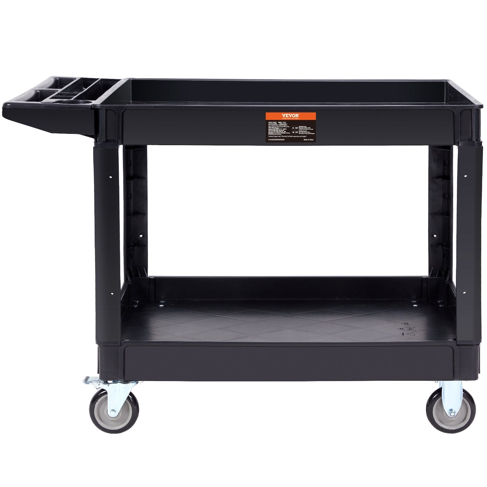 Heavy-Duty Rolling Utility Service Cart with 360° Swivel Wheels for workshop, garage, storage, or utility use