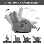 Chenille Single-Motor Power Lift Recliner with Massage & Heat detail image 4