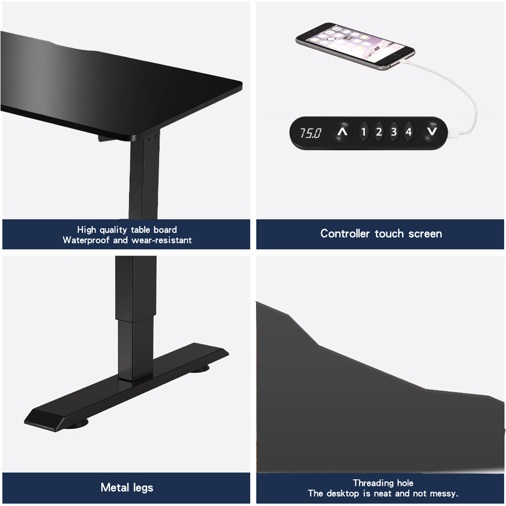 55" x 24" Electric Standing Desk workspace desk setup