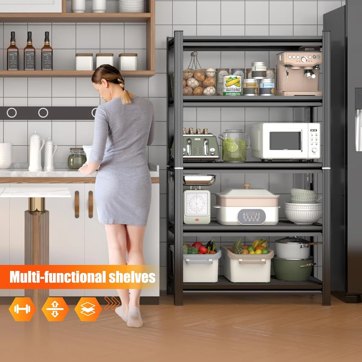 Heavy-Duty Adjustable Metal Storage Shelving Units for workshop, garage, storage, or utility use