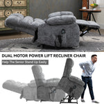 Dual-Motor Lift Recliner with Heat & Massage, 350 lb Capacity detail image 41