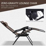 Outsunny Zero Gravity Chair Set with Side Table and Cup Holder detail image 6
