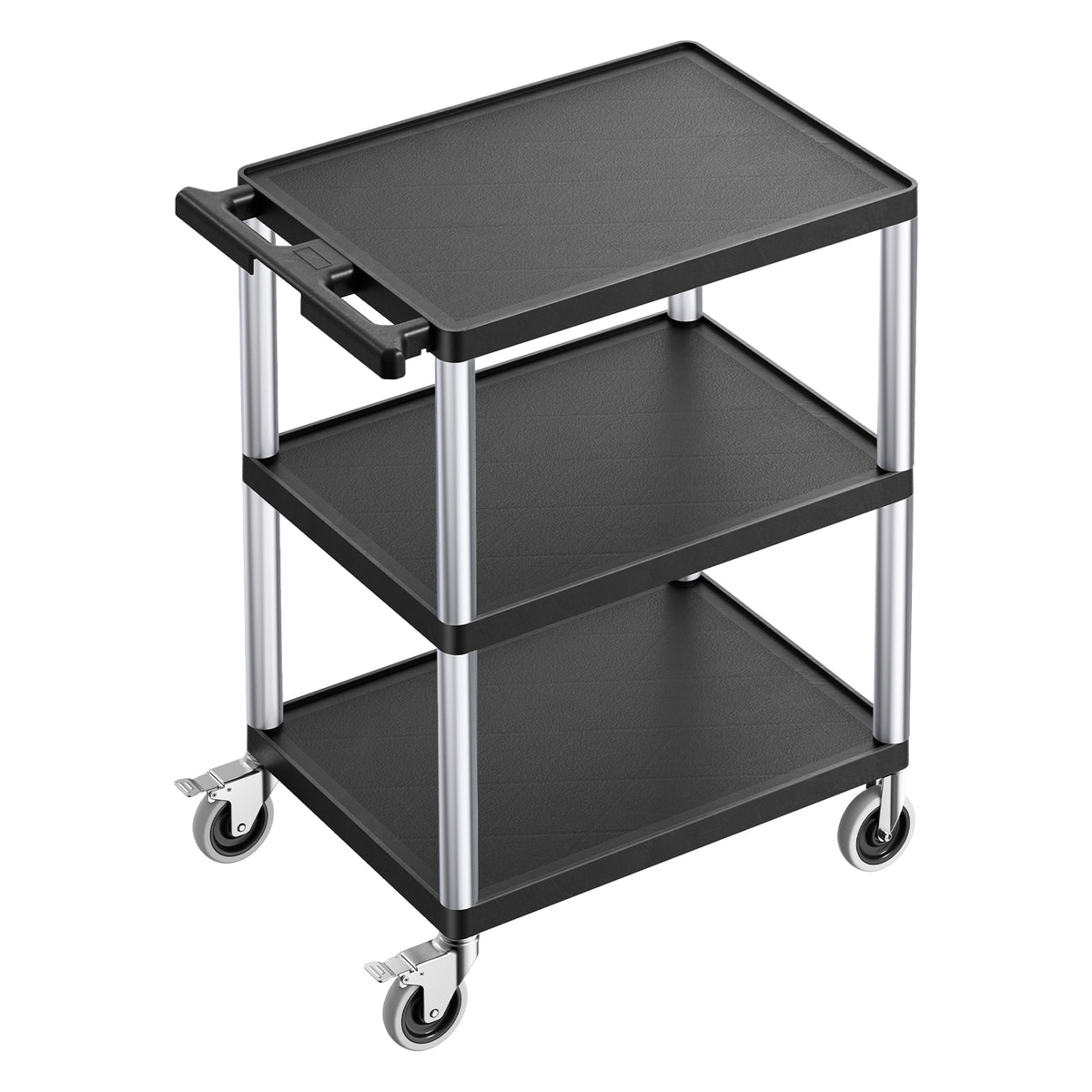 Heavy-Duty Rolling Utility Service Cart with 360° Swivel Wheels for workshop, garage, storage, or utility use