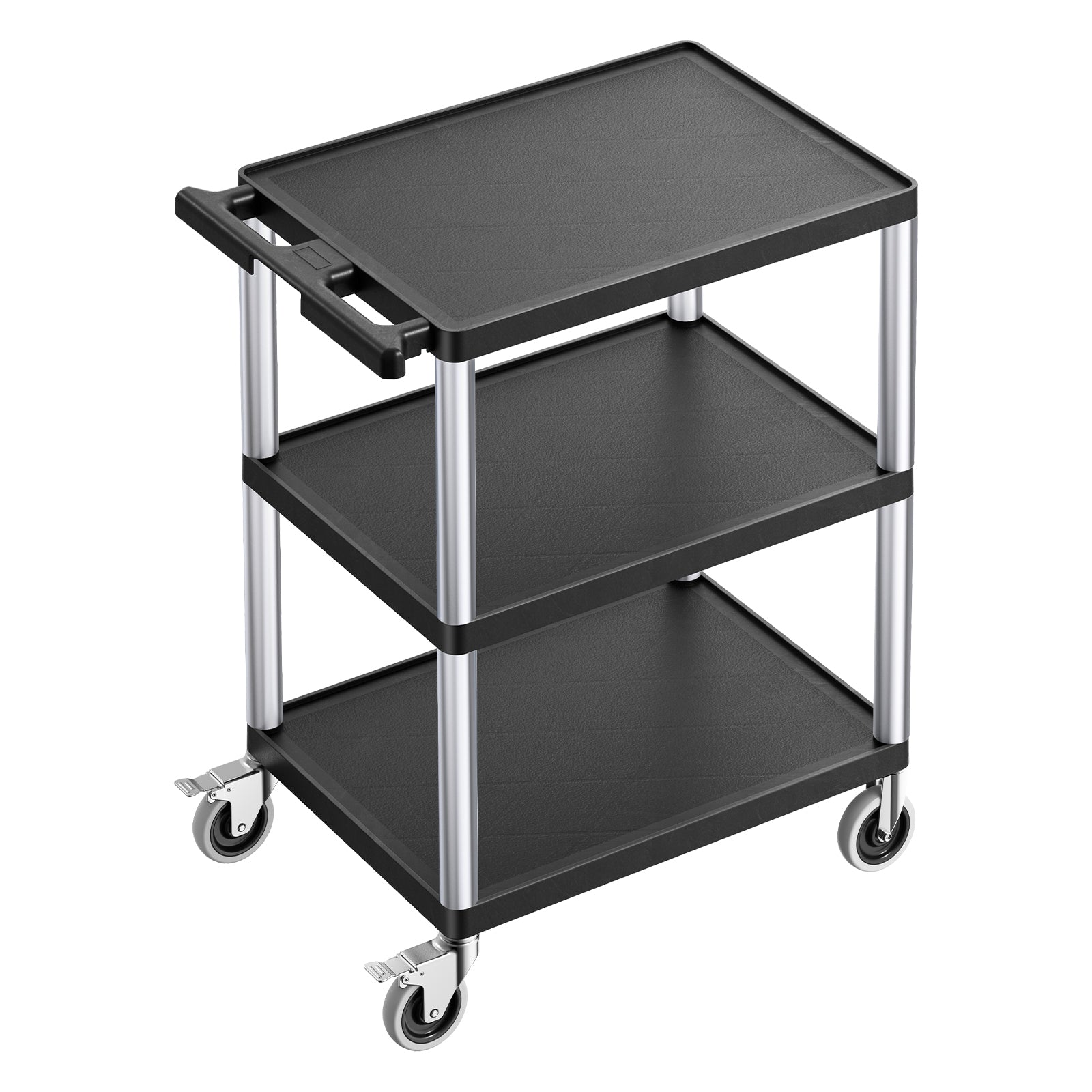 Heavy-Duty Rolling Utility Service Cart with 360° Swivel Wheels for workshop, garage, storage, or utility use