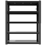 Industrial Heavy-Duty Metal 5-Tier Adjustable Shelving Unit with Pegboard for workshop, garage, storage, or utility use