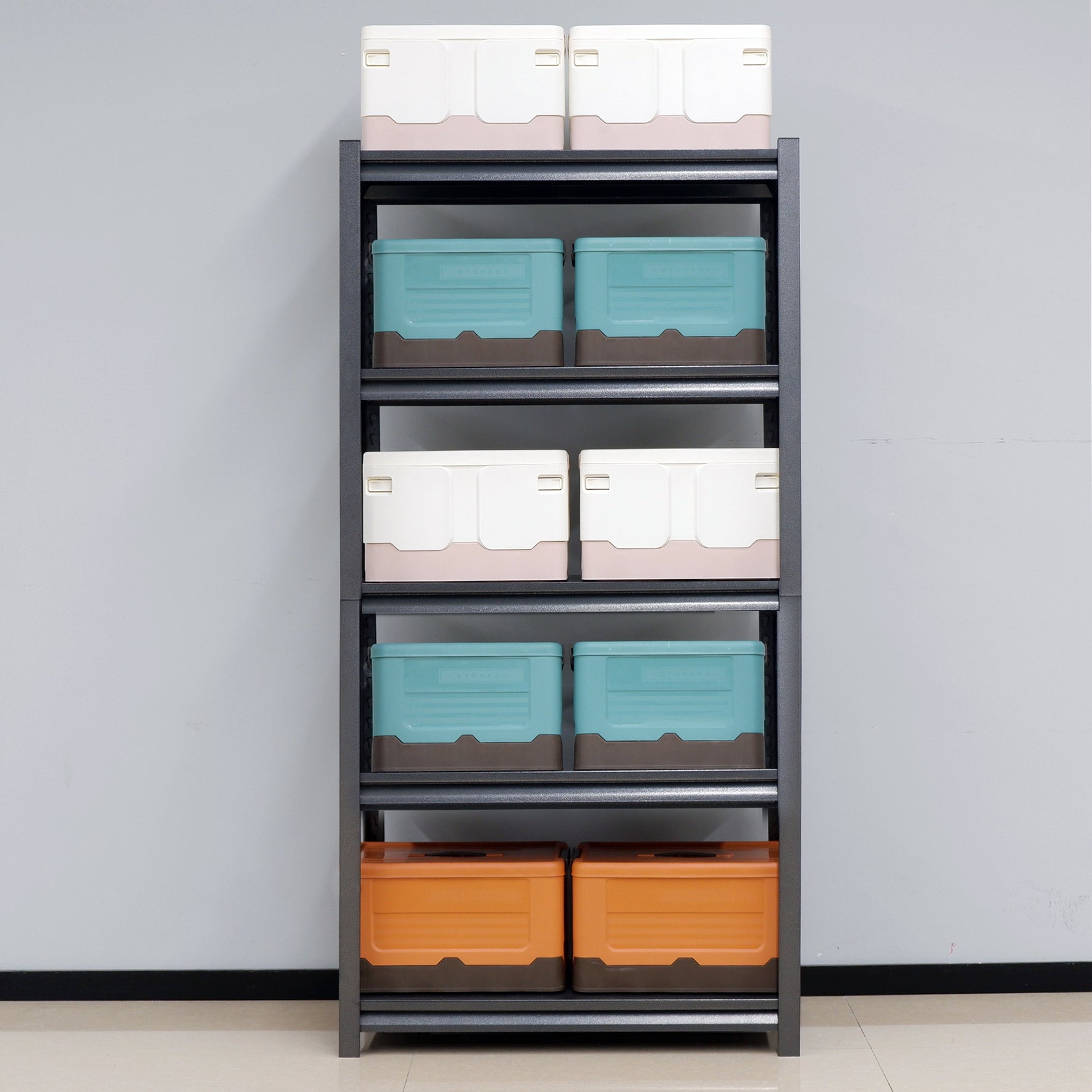 Industrial Heavy-Duty 5-Tier Adjustable Metal Shelving Unit for workshop, garage, storage, or utility use