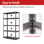 Industrial Heavy-Duty 5-Tier Adjustable Metal Shelving Unit for workshop, garage, storage, or utility use