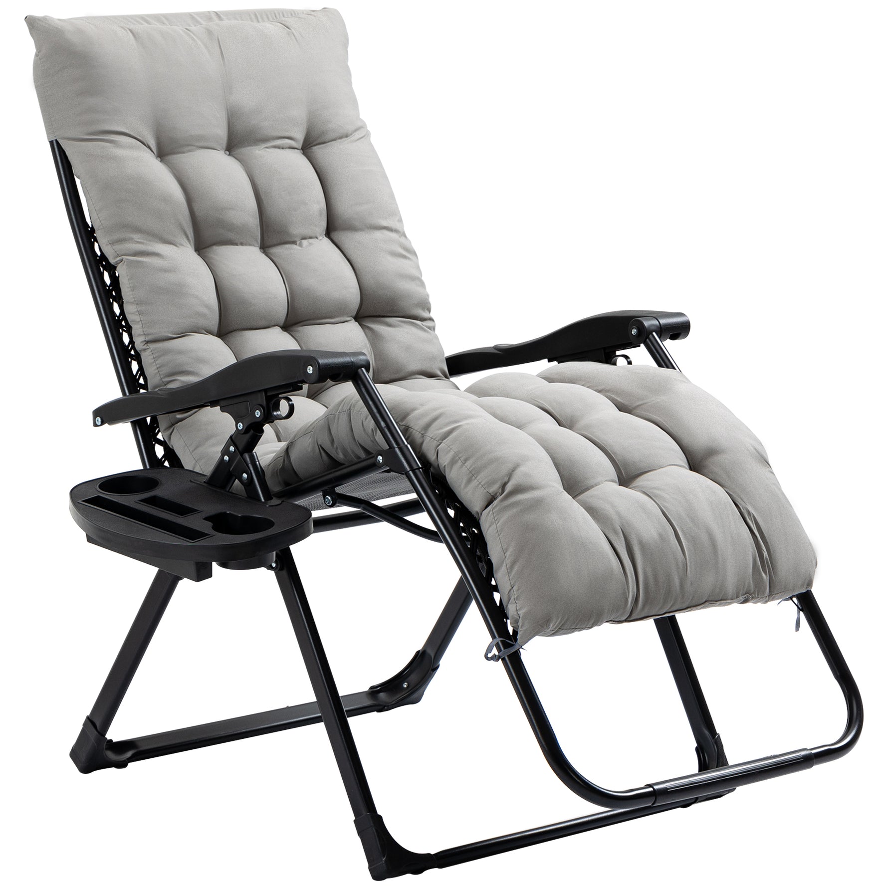 Outsunny Padded Zero Gravity Reclining Lounge Chair detail image 19
