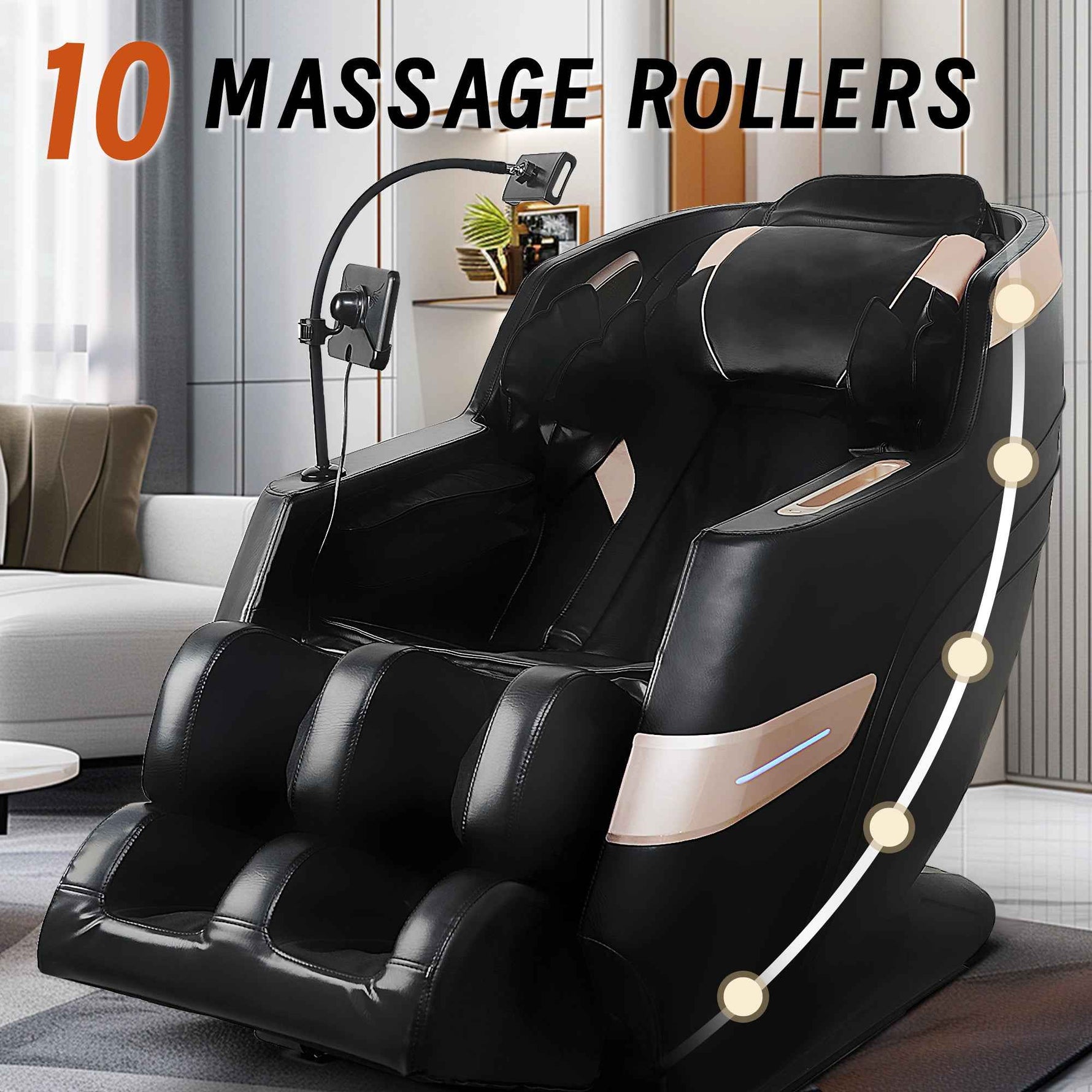 Zero Gravity Massage Chair with Bluetooth Speakers detail image 4