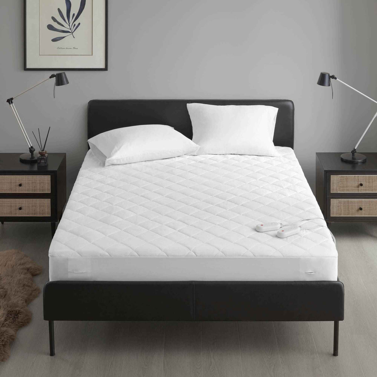 1 PCS Twin Heated Mattress Pad White