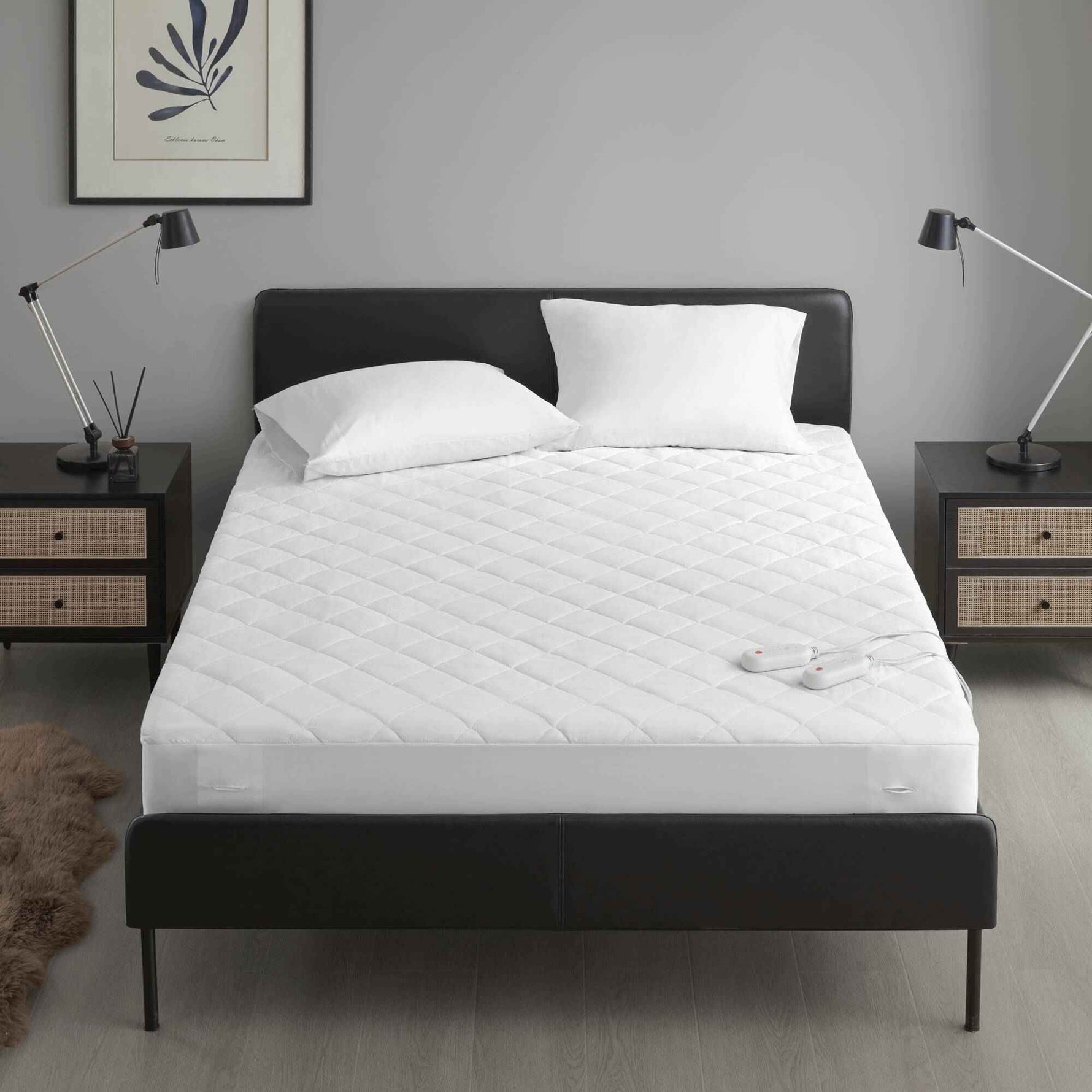 1 PCS Twin Heated Mattress Pad White