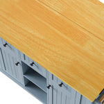 53 in. Farmhouse Kitchen Island with Power Outlet & Stools product view 82