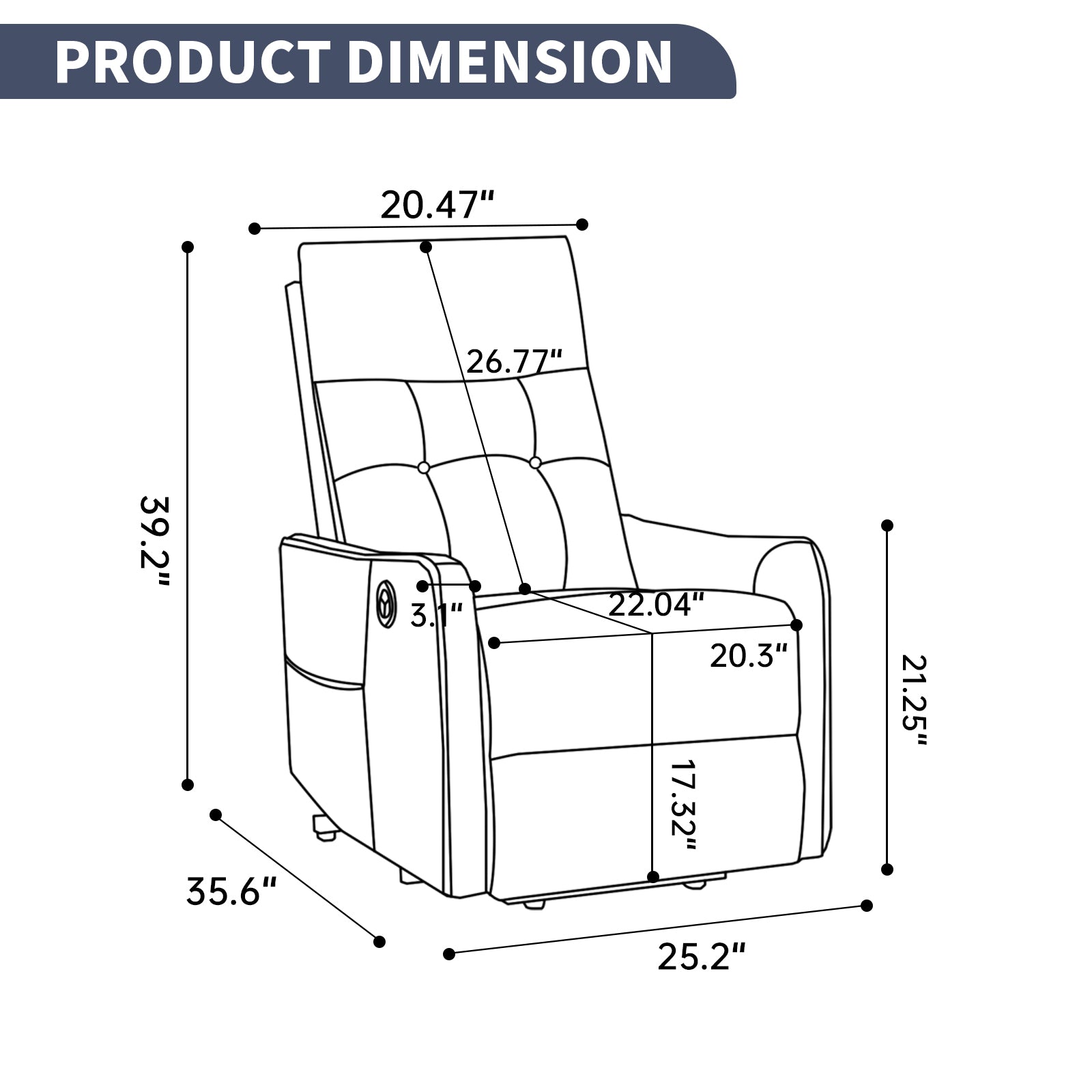 Single Motor Power Lift Recliner Chair with Massage & Heat detail image 88