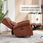 Heat Massage Manual Recliner Chair with Rocker and Swivel for Living Room detail image 132