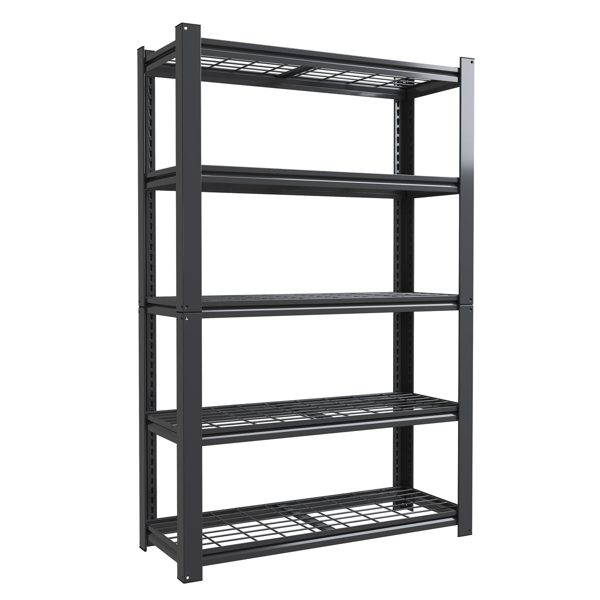Industrial Heavy Duty Adjustable Metal Mesh Storage Shelving Unit for workshop, garage, storage, or utility use